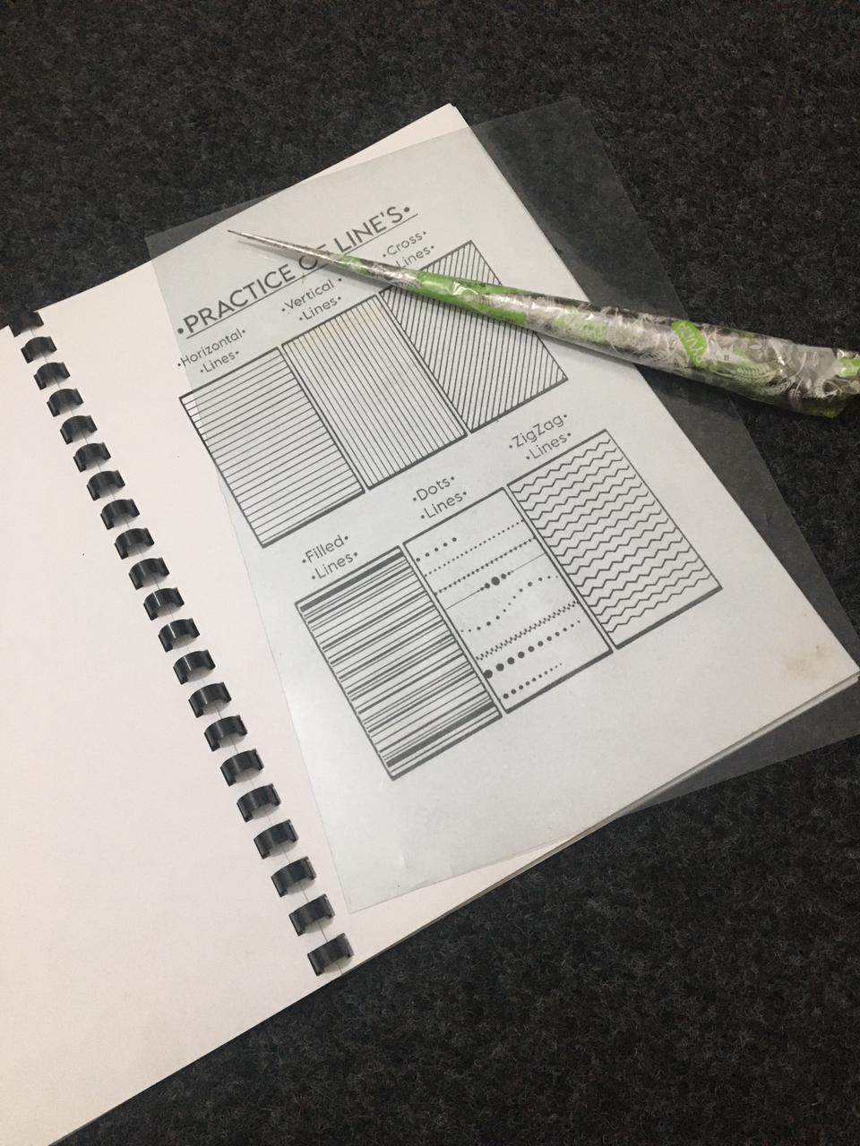 Mehandi Reusable Practice Book + FREE PRACTICE CONE