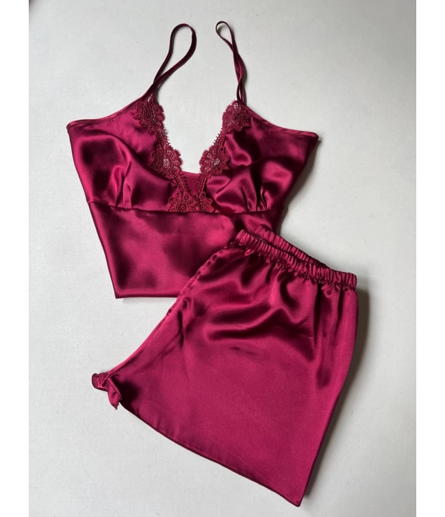 LONG SLIT SILK NIGHTY SET 5 PCS ππ