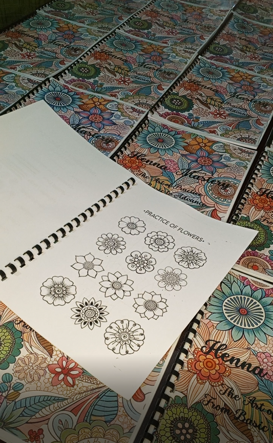 Mehandi Reusable Practice Book + FREE PRACTICE CONE V1