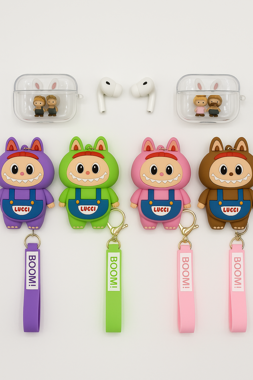 Imported Labubu - AirPods Case with Keychain Strap