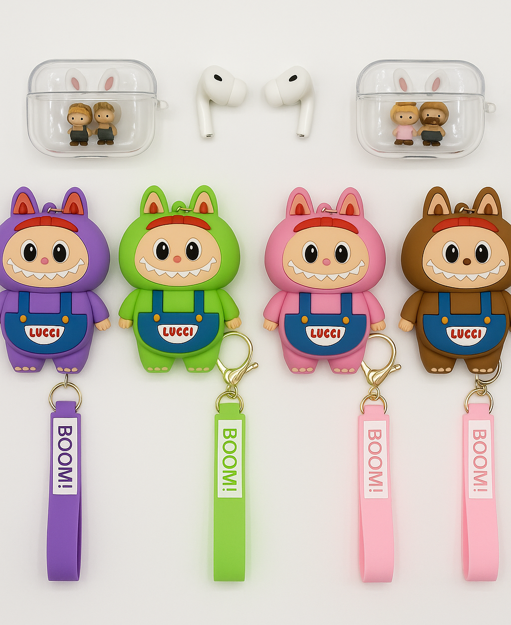 Imported Labubu - AirPods Case with Keychain Strap